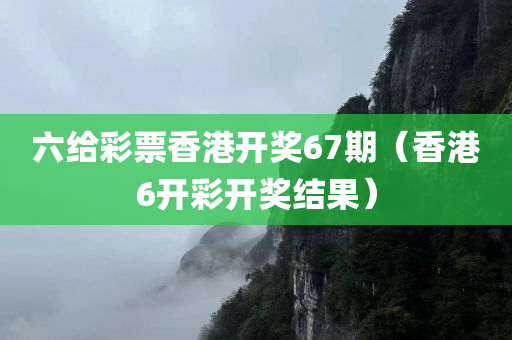 六给彩票香港开奖67期（香港6开彩开奖结果）