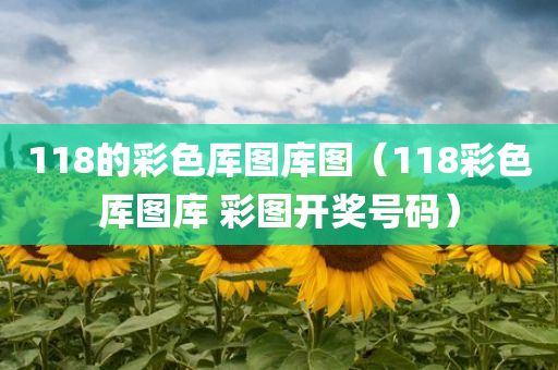 118的彩色厍图库图（118彩色厍图库 彩图开奖号码）