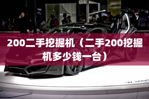 200二手挖掘机（二手200挖掘机多少钱一台）