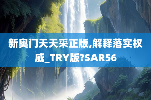 新奥门天天采正版,解释落实权威_TRY版?SAR56