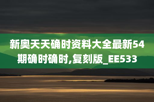 新奥天天确时资料大全最新54期确时确时,复刻版_EE533