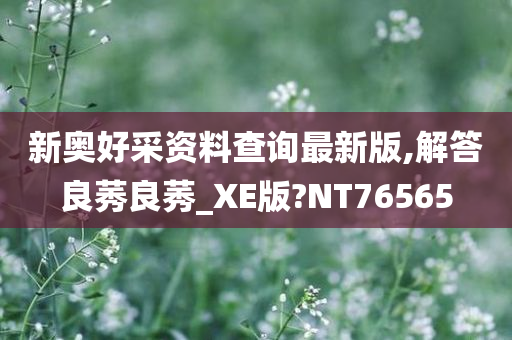 新奥好采资料查询最新版,解答良莠良莠_XE版?NT76565