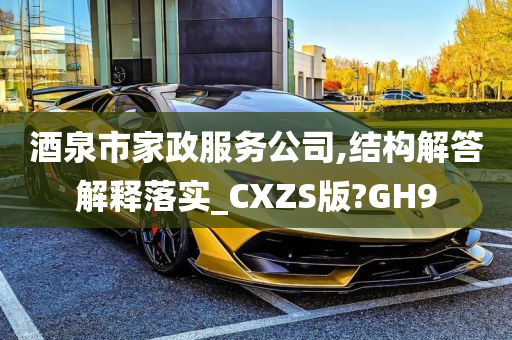 酒泉市家政服务公司,结构解答解释落实_CXZS版?GH9