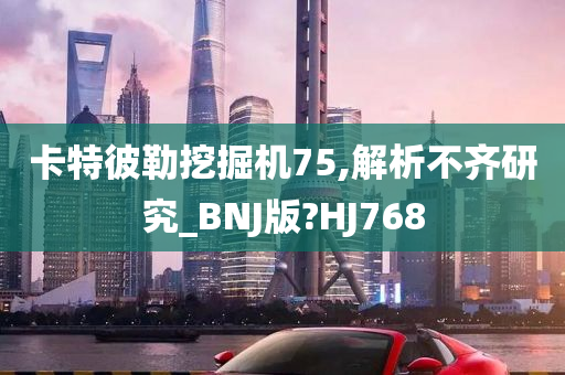 卡特彼勒挖掘机75,解析不齐研究_BNJ版?HJ768