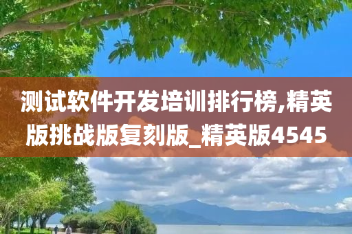 测试软件开发培训排行榜,精英版挑战版复刻版_精英版4545