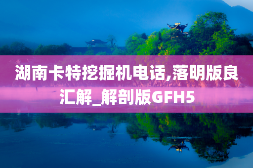 湖南卡特挖掘机电话,落明版良汇解_解剖版GFH5