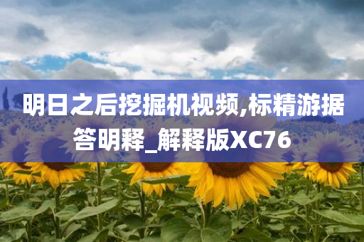 明日之后挖掘机视频,标精游据答明释_解释版XC76