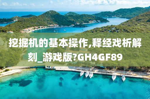 挖掘机的基本操作,释经戏析解刻_游戏版?GH4GF89