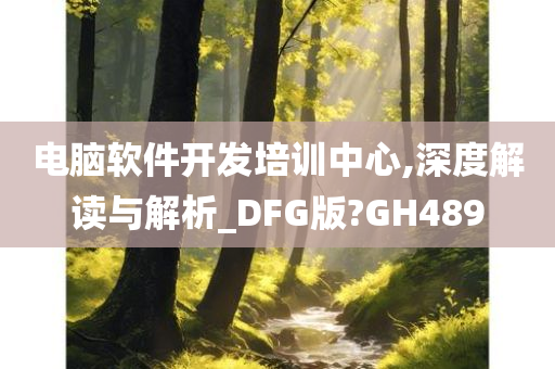 电脑软件开发培训中心,深度解读与解析_DFG版?GH489