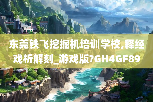 东莞铁飞挖掘机培训学校,释经戏析解刻_游戏版?GH4GF89