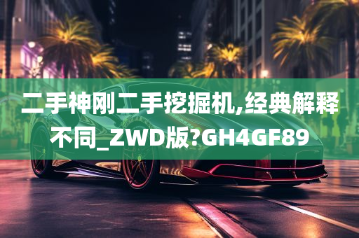 二手神刚二手挖掘机,经典解释不同_ZWD版?GH4GF89