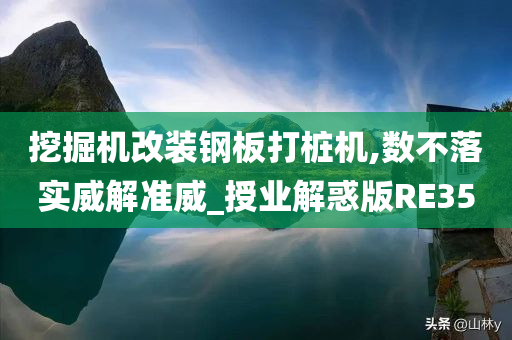 挖掘机改装钢板打桩机,数不落实威解准威_授业解惑版RE35