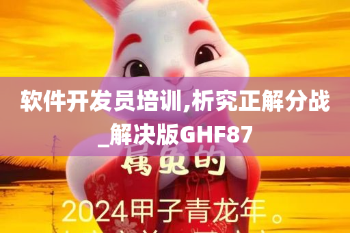 软件开发员培训,析究正解分战_解决版GHF87