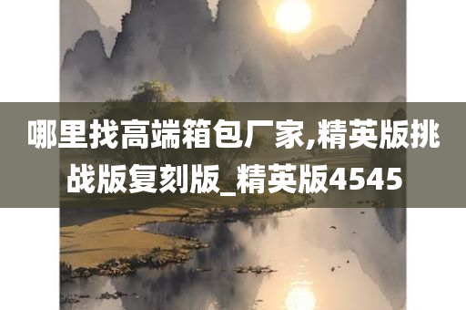 哪里找高端箱包厂家,精英版挑战版复刻版_精英版4545