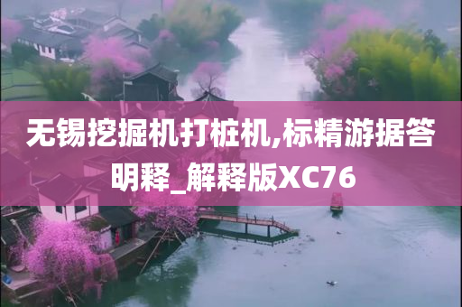 无锡挖掘机打桩机,标精游据答明释_解释版XC76