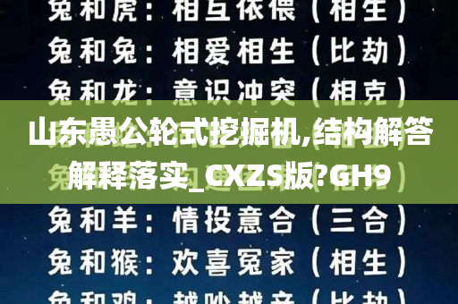 山东愚公轮式挖掘机,结构解答解释落实_CXZS版?GH9