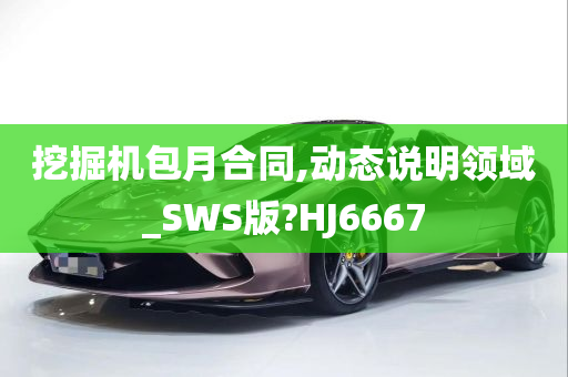 挖掘机包月合同,动态说明领域_SWS版?HJ6667