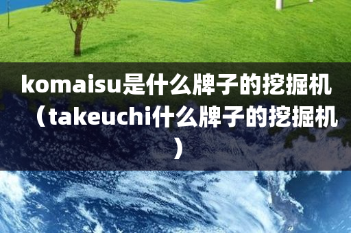 komaisu是什么牌子的挖掘机（takeuchi什么牌子的挖掘机）