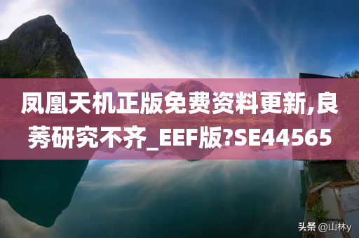 凤凰天机正版免费资料更新,良莠研究不齐_EEF版?SE44565