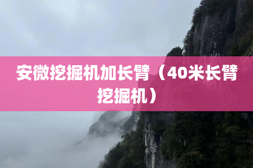 安微挖掘机加长臂（40米长臂挖掘机）