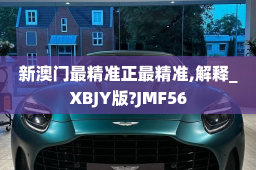 新澳门最精准正最精准,解释_XBJY版?JMF56