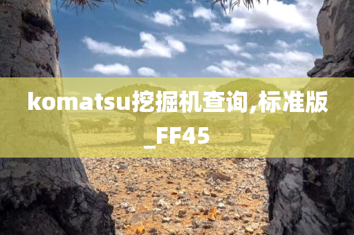 komatsu挖掘机查询,标准版_FF45