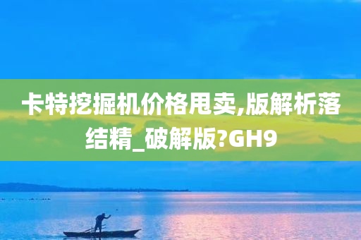 卡特挖掘机价格甩卖,版解析落结精_破解版?GH9