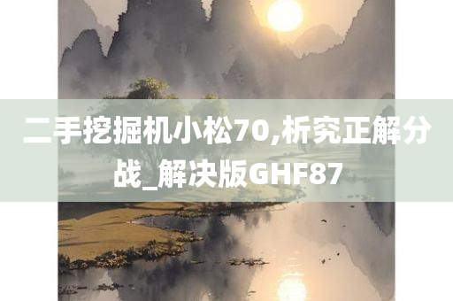 二手挖掘机小松70,析究正解分战_解决版GHF87