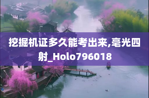 挖掘机证多久能考出来,毫光四射_Holo796018