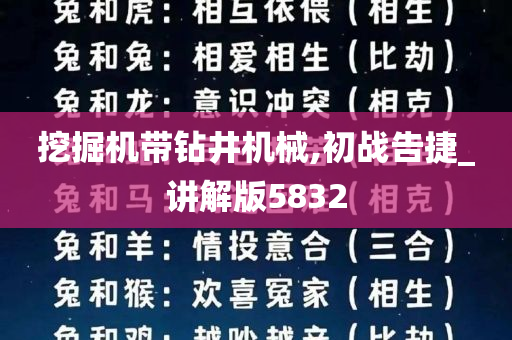 挖掘机带钻井机械,初战告捷_讲解版5832