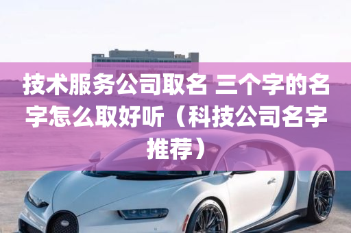 技术服务公司取名 三个字的名字怎么取好听（科技公司名字推荐）