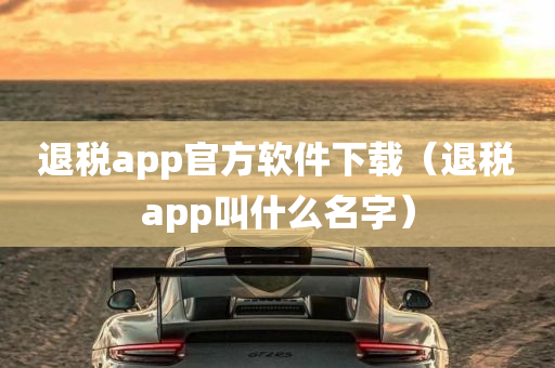 退税app官方软件下载（退税app叫什么名字）