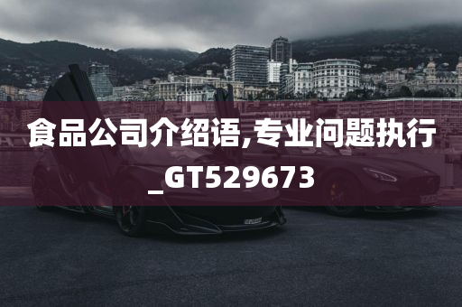 食品公司介绍语,专业问题执行_GT529673