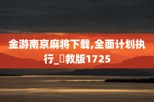 金游南京麻将下载,全面计划执行_抍救版1725