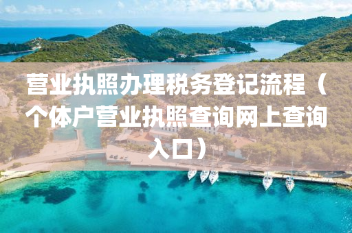 营业执照办理税务登记流程（个体户营业执照查询网上查询入口）