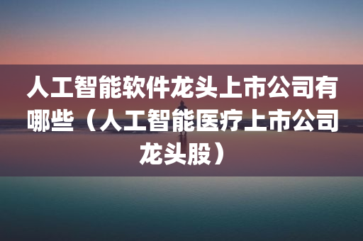 人工智能软件龙头上市公司有哪些（人工智能医疗上市公司龙头股）