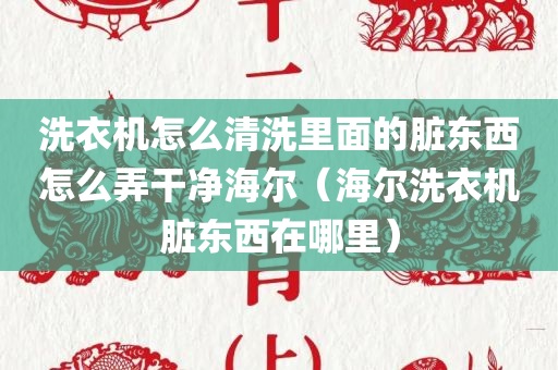 洗衣机怎么清洗里面的脏东西怎么弄干净海尔（海尔洗衣机脏东西在哪里）