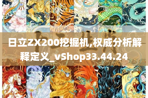 日立ZX200挖掘机,权威分析解释定义_vShop33.44.24