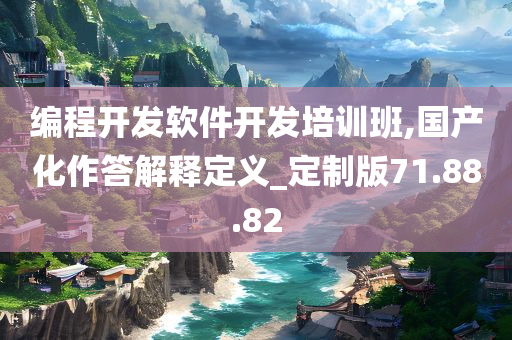 编程开发软件开发培训班,国产化作答解释定义_定制版71.88.82