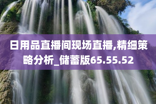 日用品直播间现场直播,精细策略分析_储蓄版65.55.52