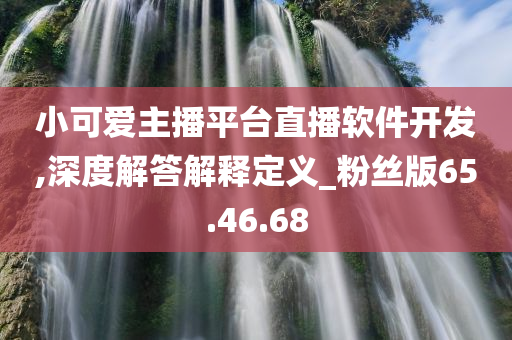 小可爱主播平台直播软件开发,深度解答解释定义_粉丝版65.46.68