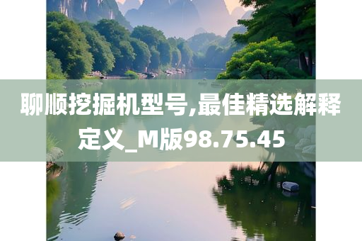 聊顺挖掘机型号,最佳精选解释定义_M版98.75.45