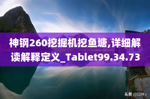 神钢260挖掘机挖鱼塘,详细解读解释定义_Tablet99.34.73