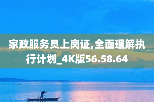 家政服务员上岗证,全面理解执行计划_4K版56.58.64