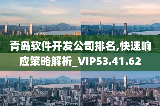 青岛软件开发公司排名,快速响应策略解析_VIP53.41.62