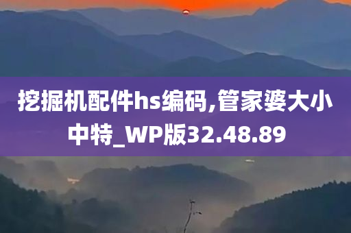 挖掘机配件hs编码,管家婆大小中特_WP版32.48.89