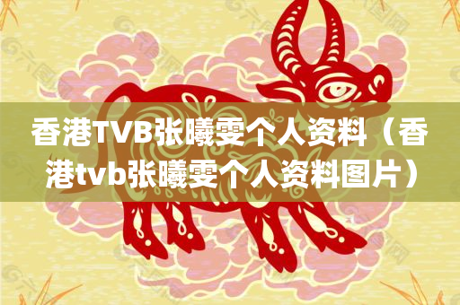 香港TVB张曦雯个人资料（香港tvb张曦雯个人资料图片）