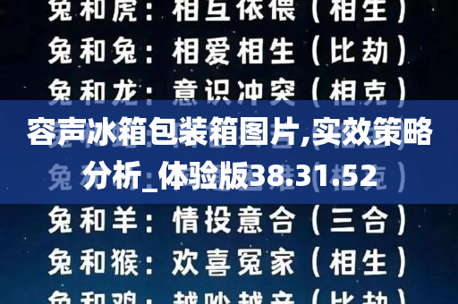 容声冰箱包装箱图片,实效策略分析_体验版38.31.52