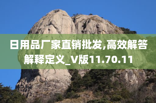 日用品厂家直销批发,高效解答解释定义_V版11.70.11