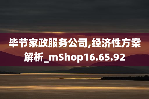 毕节家政服务公司,经济性方案解析_mShop16.65.92